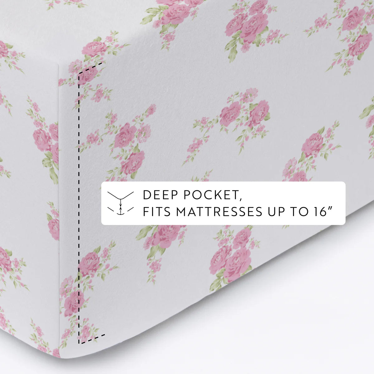 Rose Bunch 4-Piece 100% Cotton Flannel Sheet Set