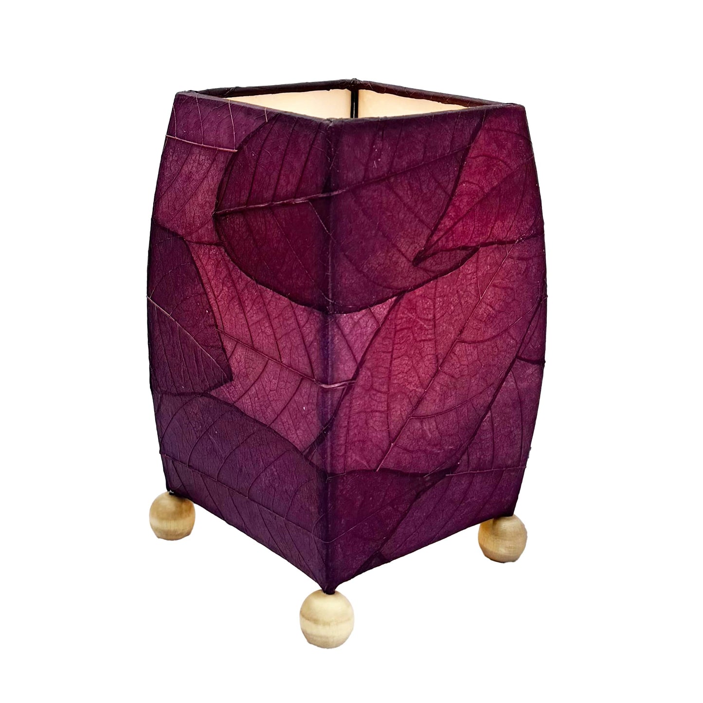 Mini Square Cocoa Leaf Table Lamp