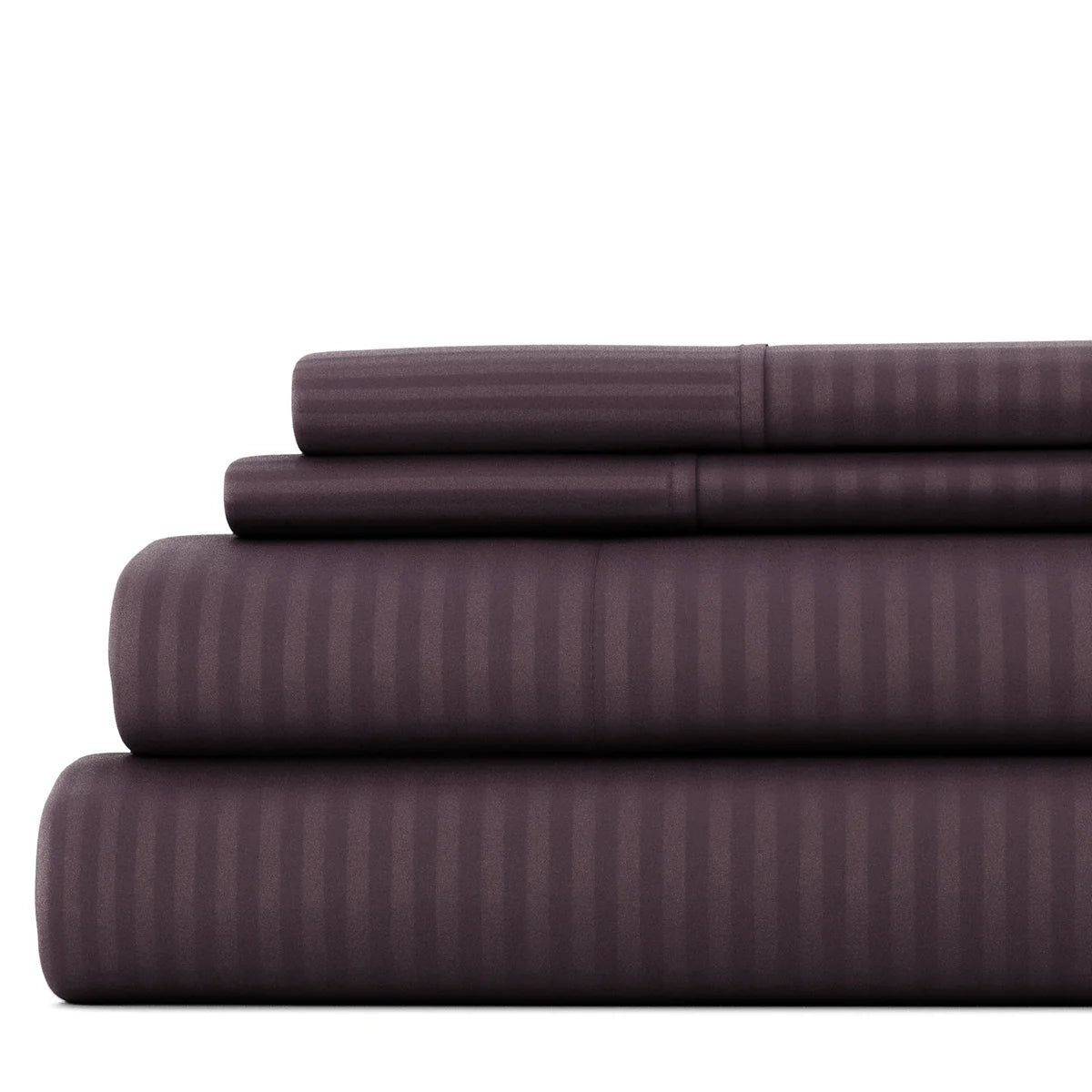 Stripes Embossed 4-Piece Sheet Set