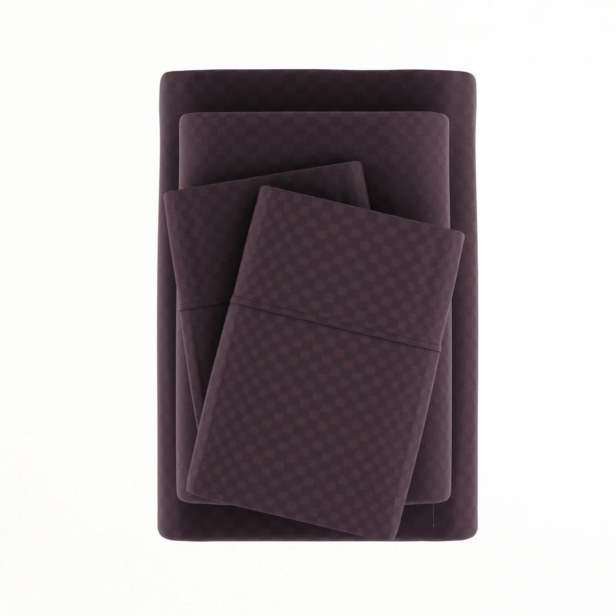 Checkered Embossed 4-Piece Sheet Set