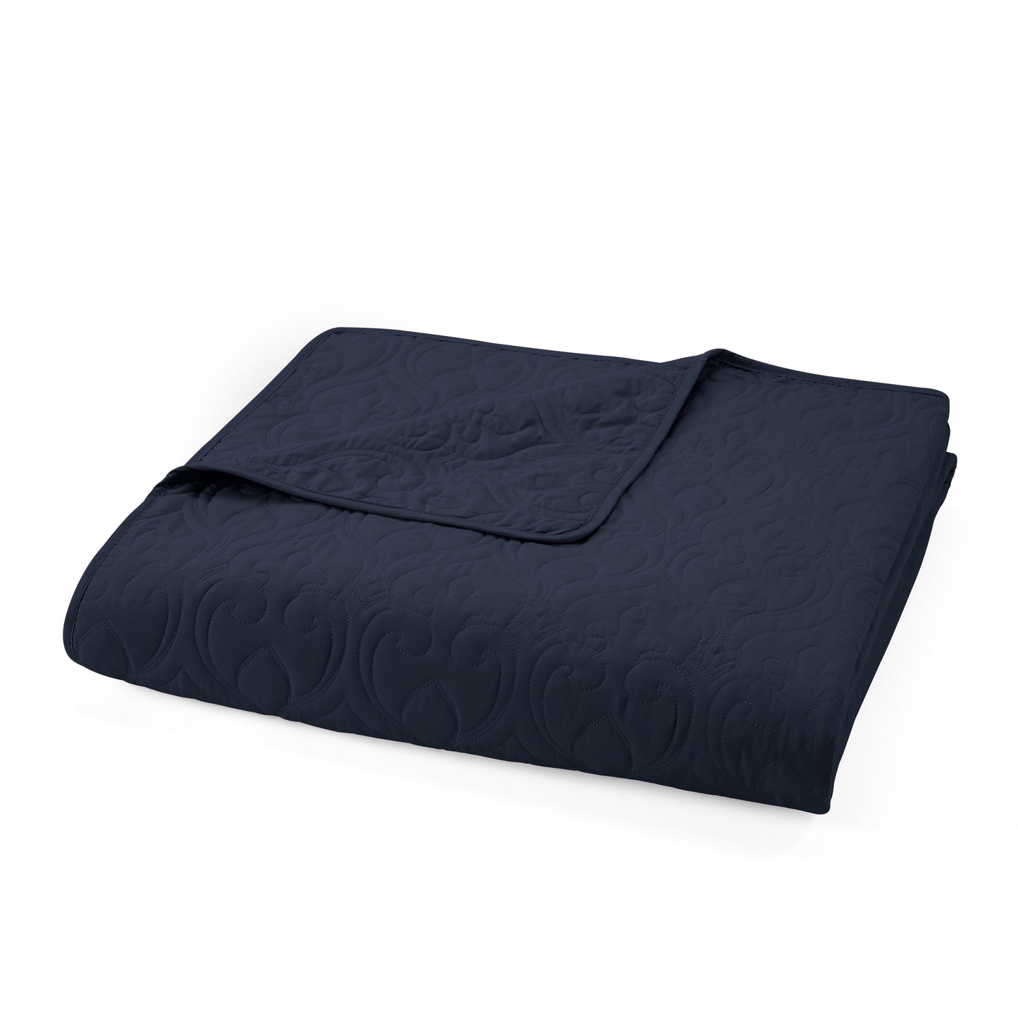 Lightweight Damask Quilted Coverlet Set