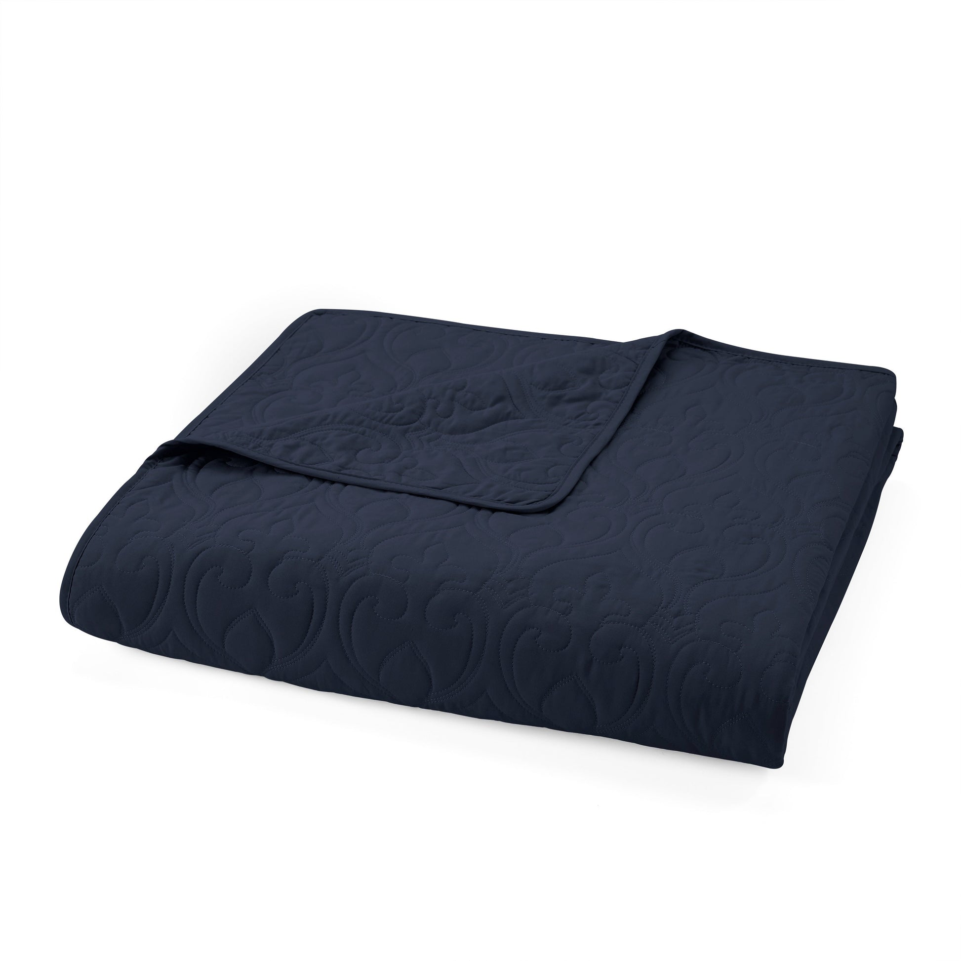 Lightweight Damask Quilted Coverlet Set