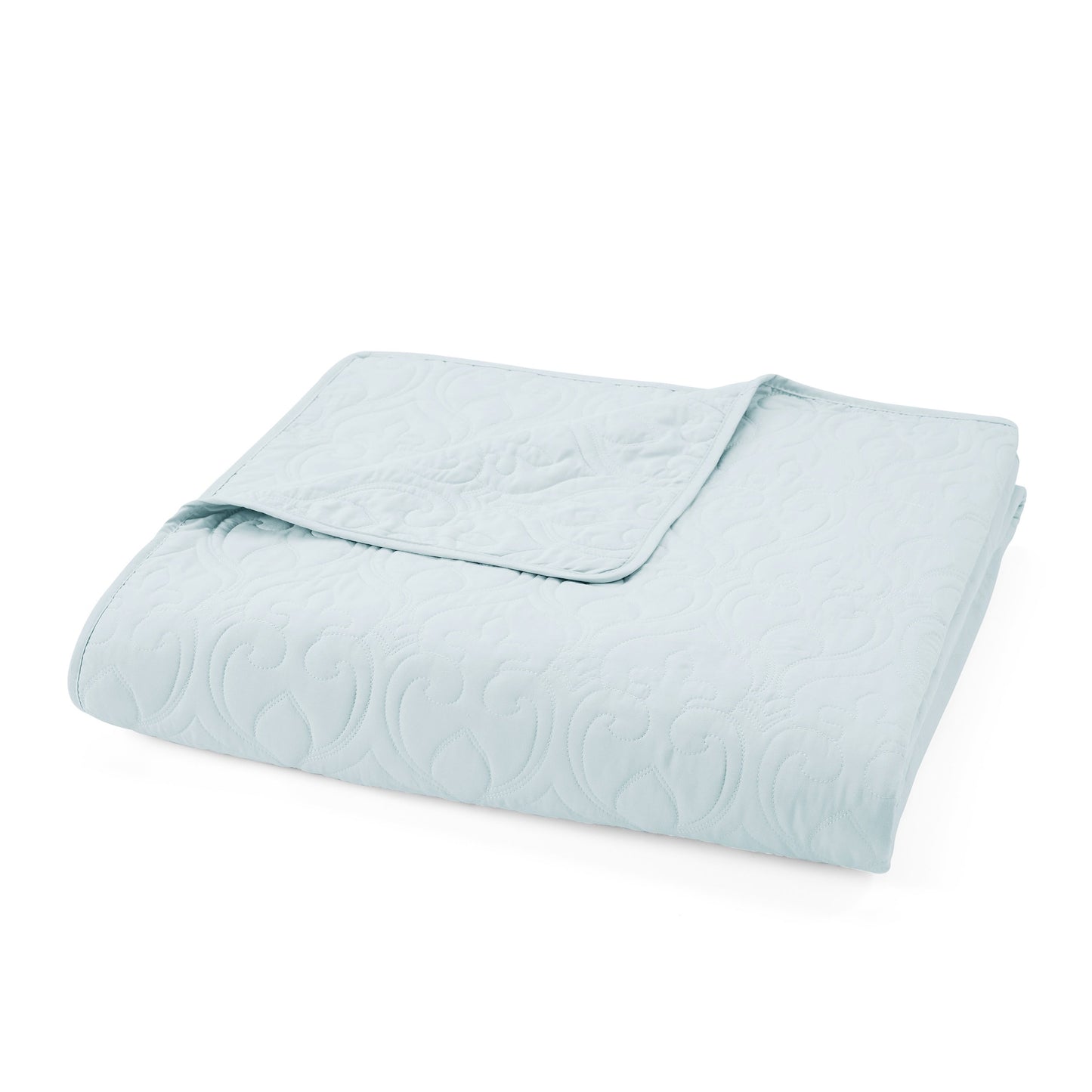 Lightweight Damask Quilted Coverlet Set