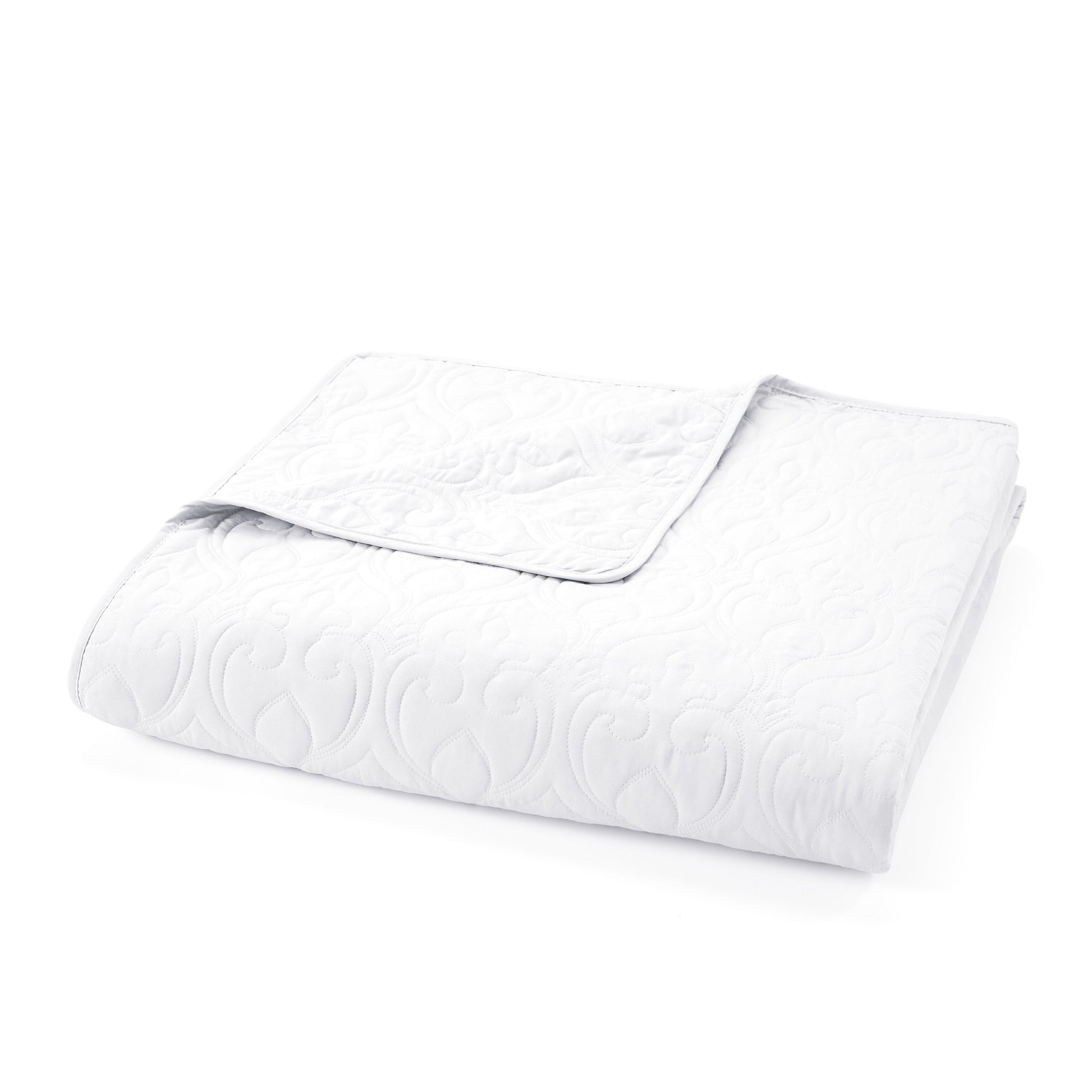 Lightweight Damask Quilted Coverlet Set
