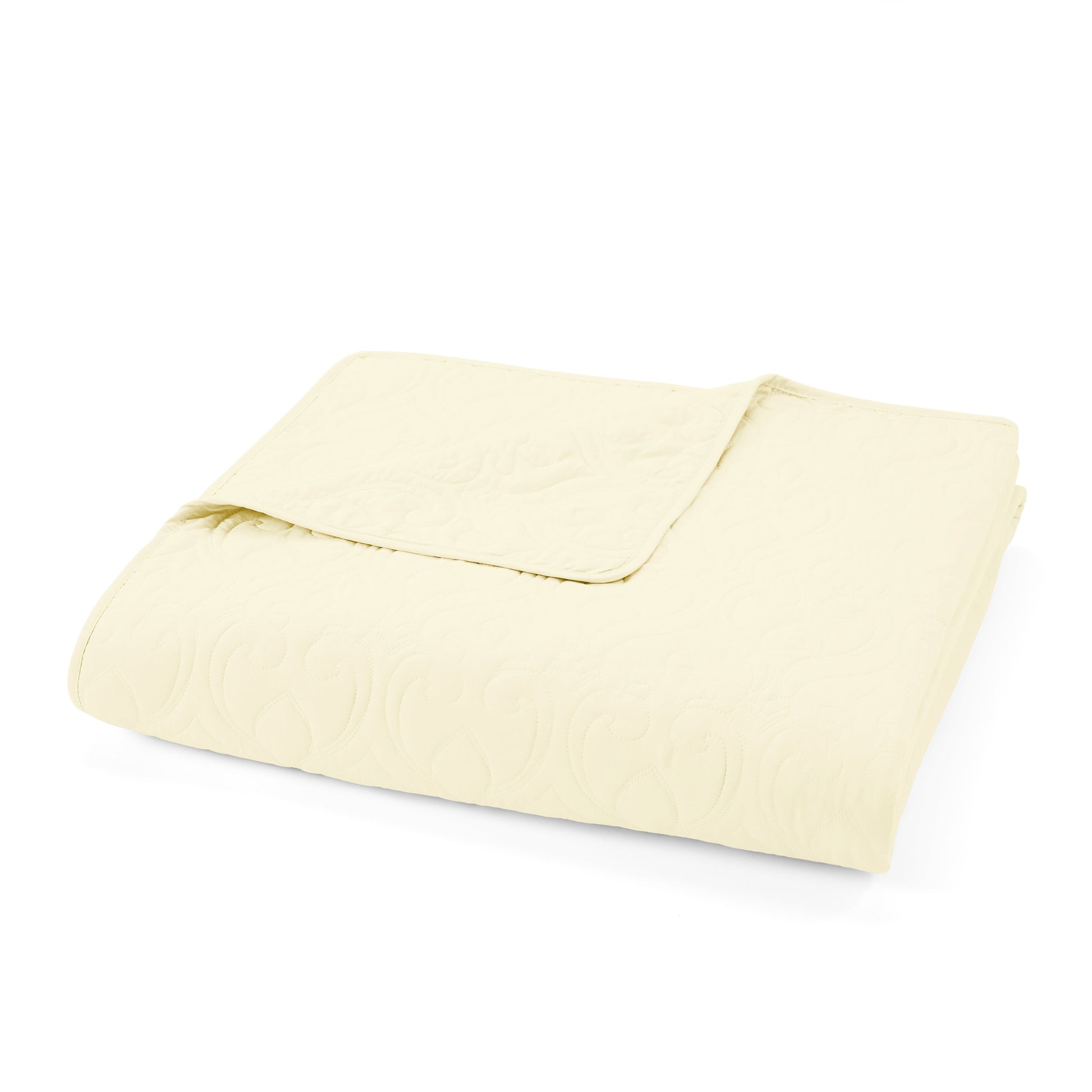 Lightweight Damask Quilted Coverlet Set