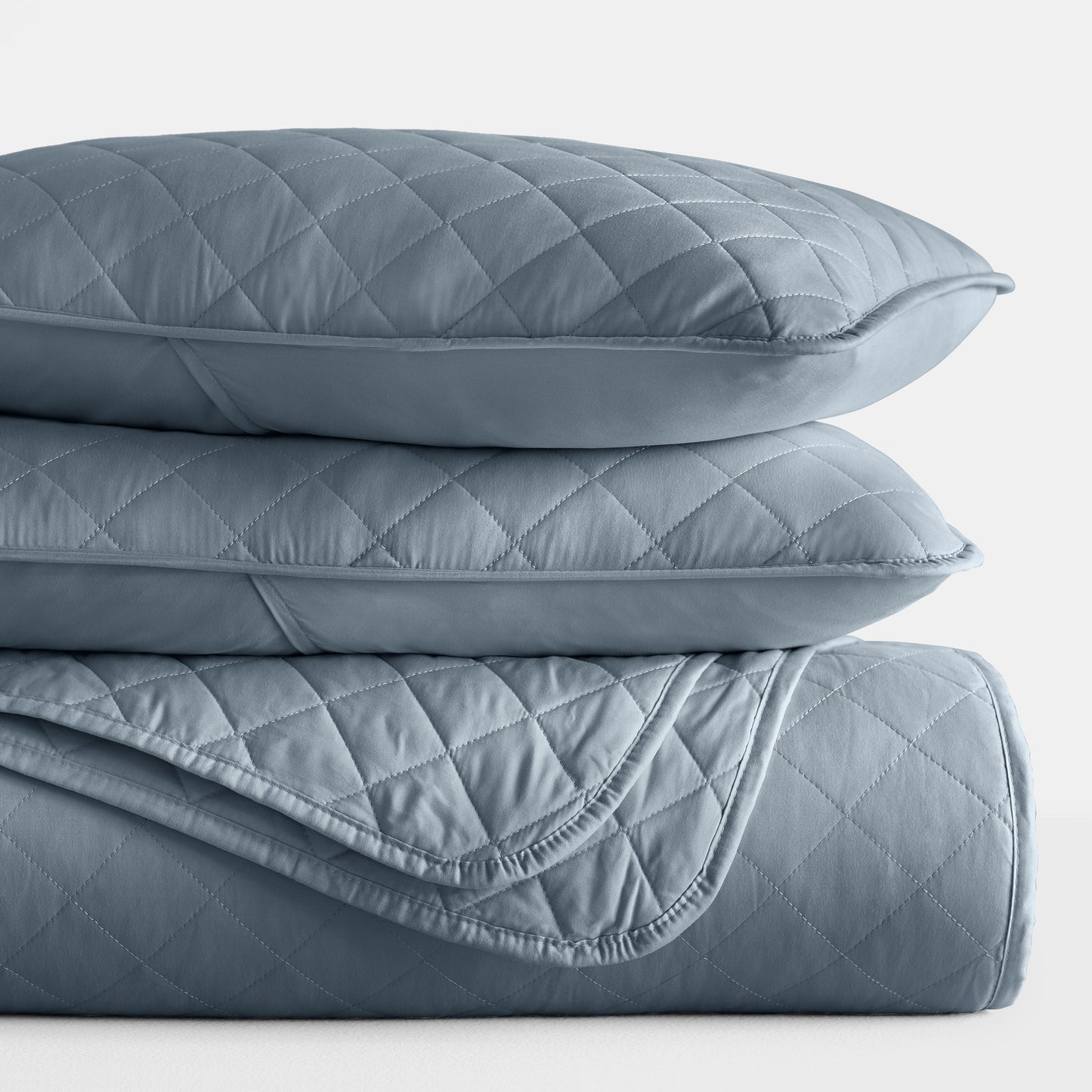 Lightweight Diamond Stitch Quilted Coverlet Set