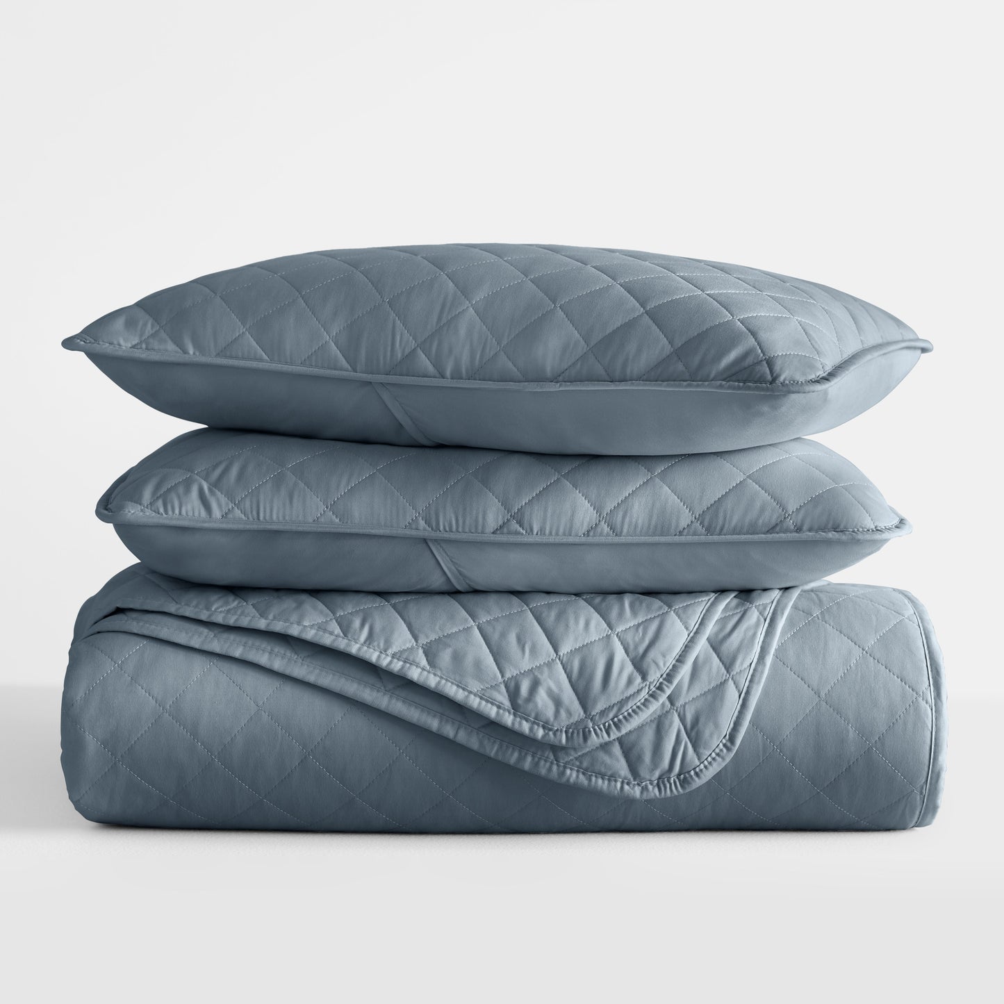 Lightweight Diamond Stitch Quilted Coverlet Set