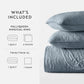 Lightweight Floral Stitch Quilted Coverlet Set