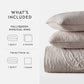 Lightweight Floral Stitch Quilted Coverlet Set