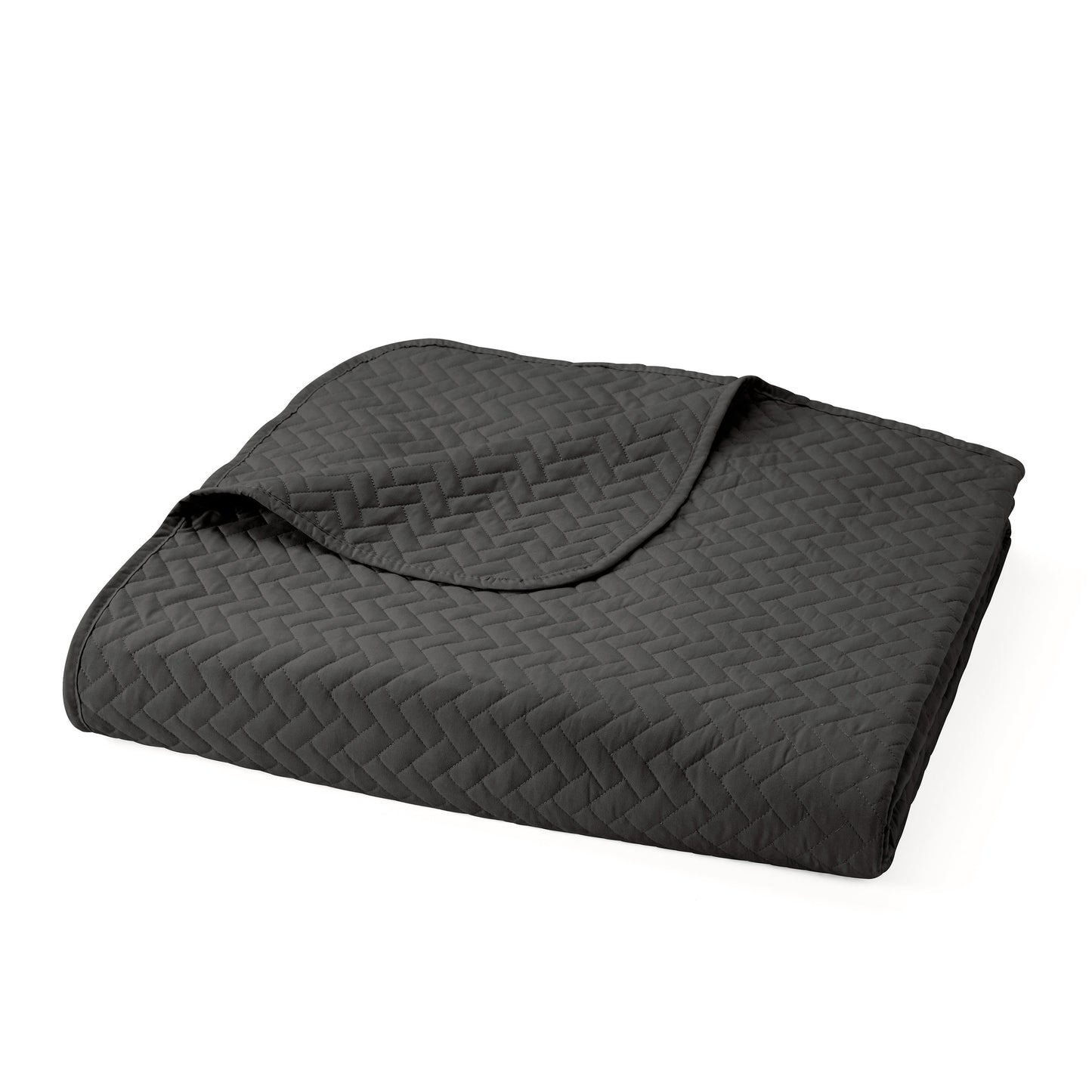 Lightweight Herringbone Stitch Quilted Coverlet Set