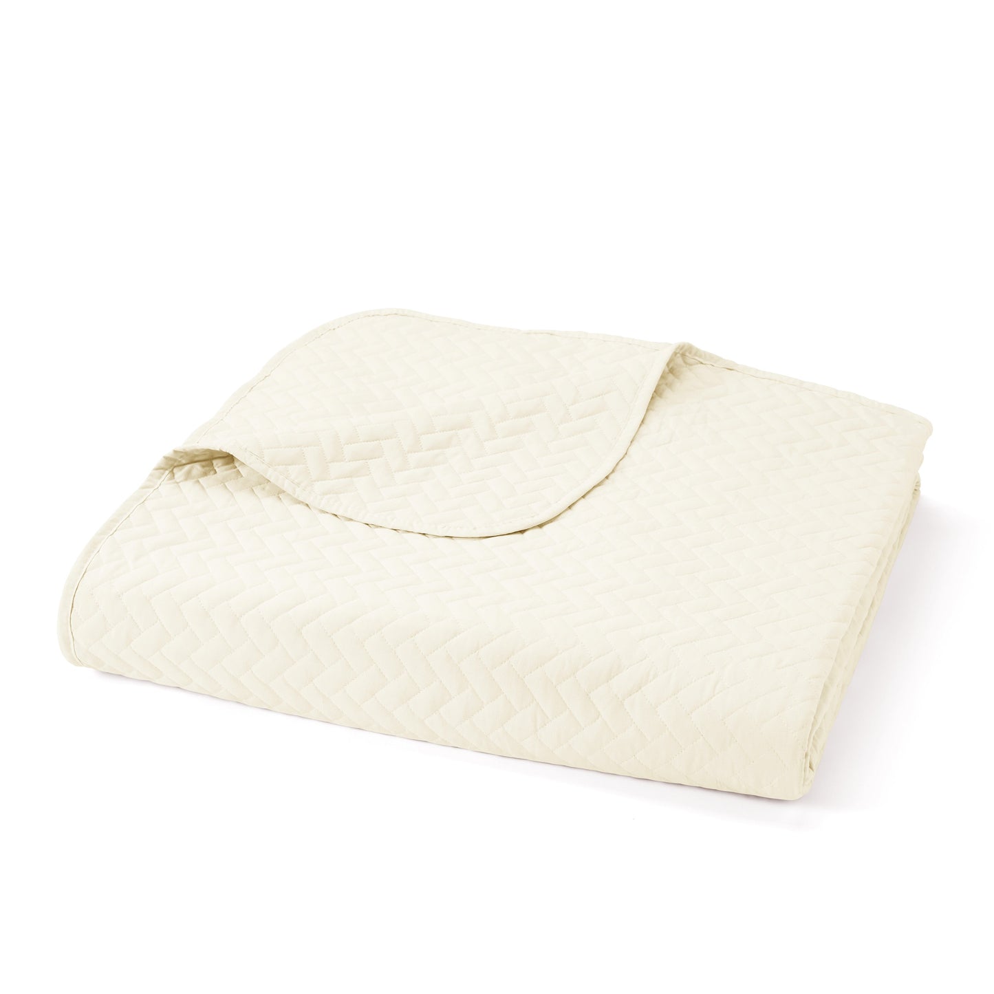 Lightweight Herringbone Stitch Quilted Coverlet Set