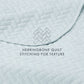 Lightweight Herringbone Stitch Quilted Coverlet Set