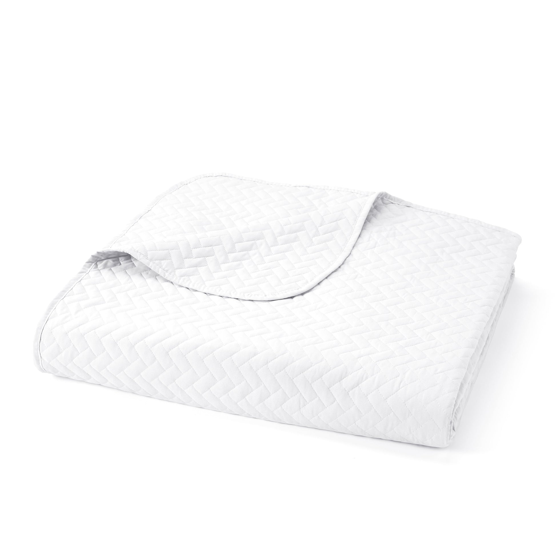 Lightweight Herringbone Stitch Quilted Coverlet Set