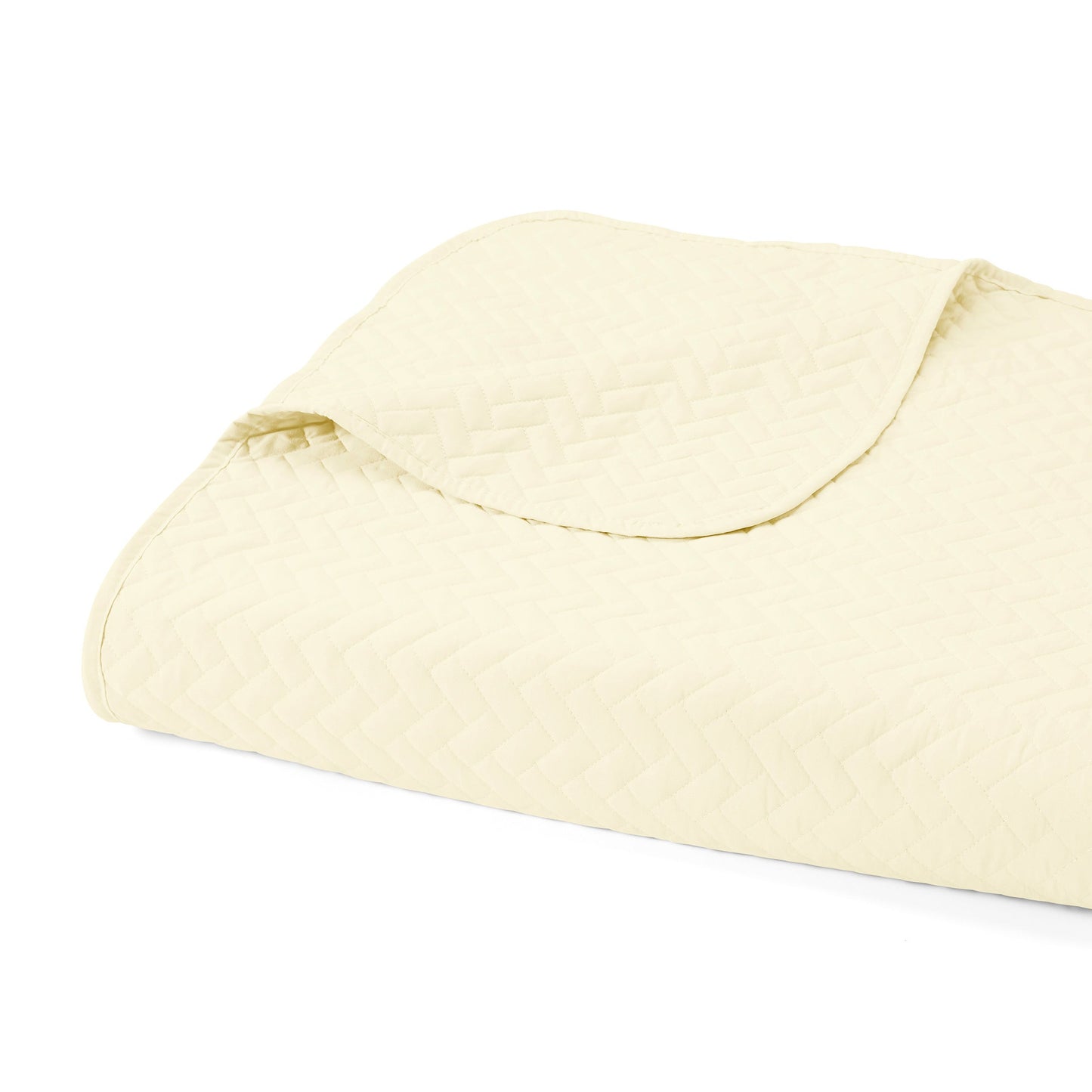 Lightweight Herringbone Stitch Quilted Coverlet Set