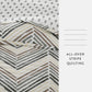 Painted Chevron Patterned Reversible Quilted Coverlet Set