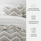 Painted Chevron Patterned Reversible Quilted Coverlet Set