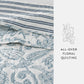 Jacobean Patterned Reversible Quilted Coverlet Set