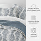 Classic Damask Patterned Reversible Quilted Coverlet Set