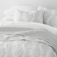 Classic Damask Patterned Reversible Quilted Coverlet Set