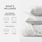 Classic Damask Patterned Reversible Quilted Coverlet Set