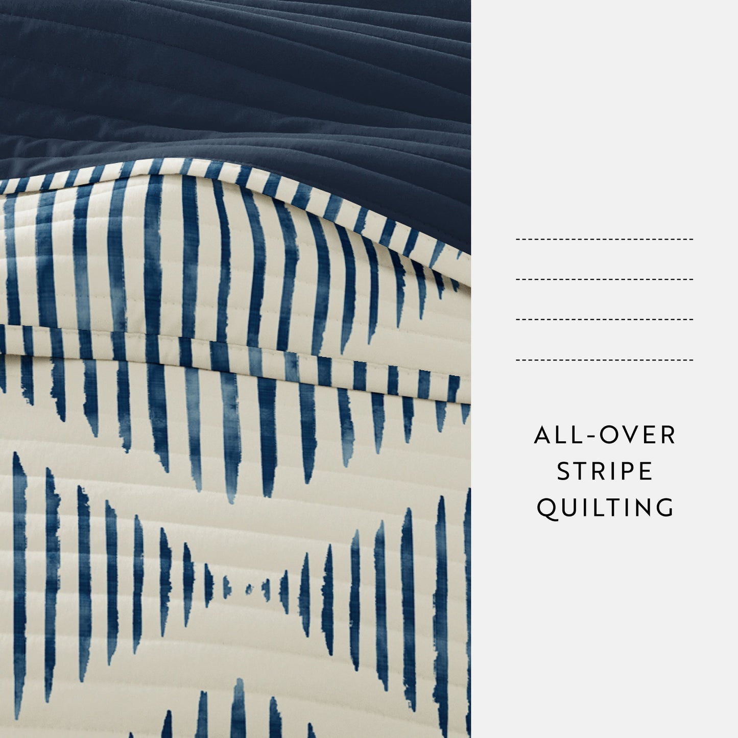 Distressed Diamond Patterned Reversible Quilted Coverlet Set