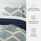 Distressed Diamond Patterned Reversible Quilted Coverlet Set