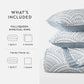 Scalloped Patterned Reversible Quilted Coverlet Set