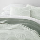 Scalloped Patterned Reversible Quilted Coverlet Set