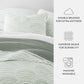 Scalloped Patterned Reversible Quilted Coverlet Set
