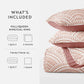 Scalloped Patterned Reversible Quilted Coverlet Set