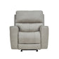 Leather Italia - Laredo Glider Recliner in Cement
