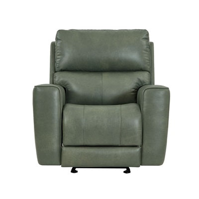 Leather Italia - Laredo Glider Recliner in Sage Moss