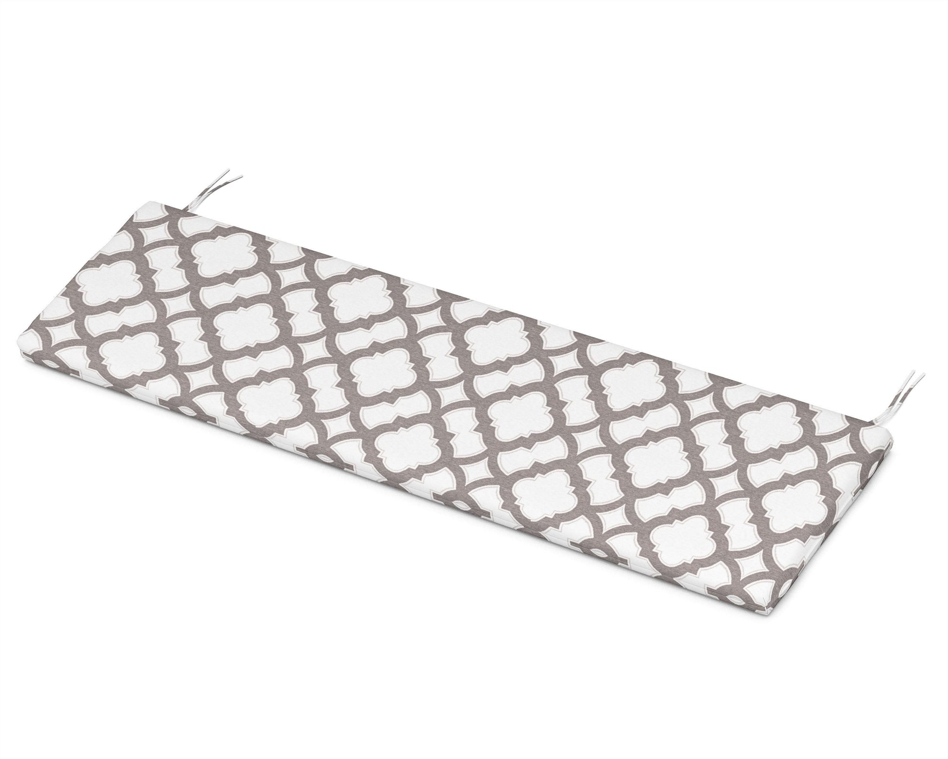 POLYWOOD Bench Seat Cushion - 17.25"D x 68.5"W x 2.5"H — Trellis Grey Mist