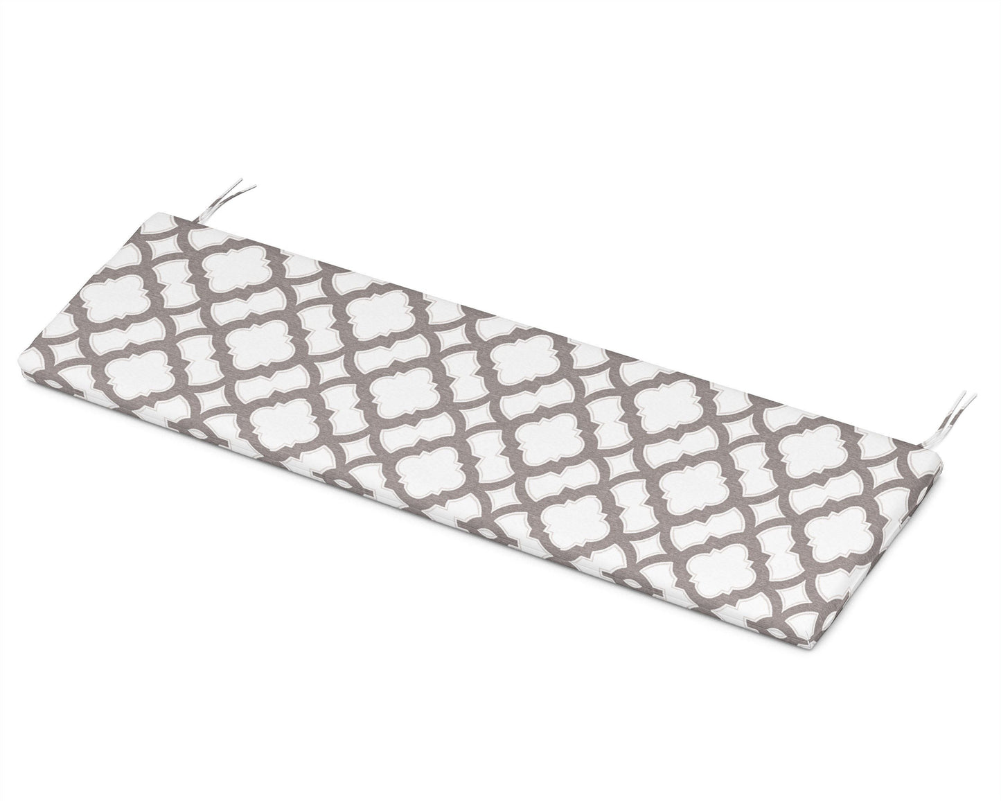 POLYWOOD Bench Seat Cushion - 17.5"D x 57.5"W x 2.5"H — Trellis Grey Mist