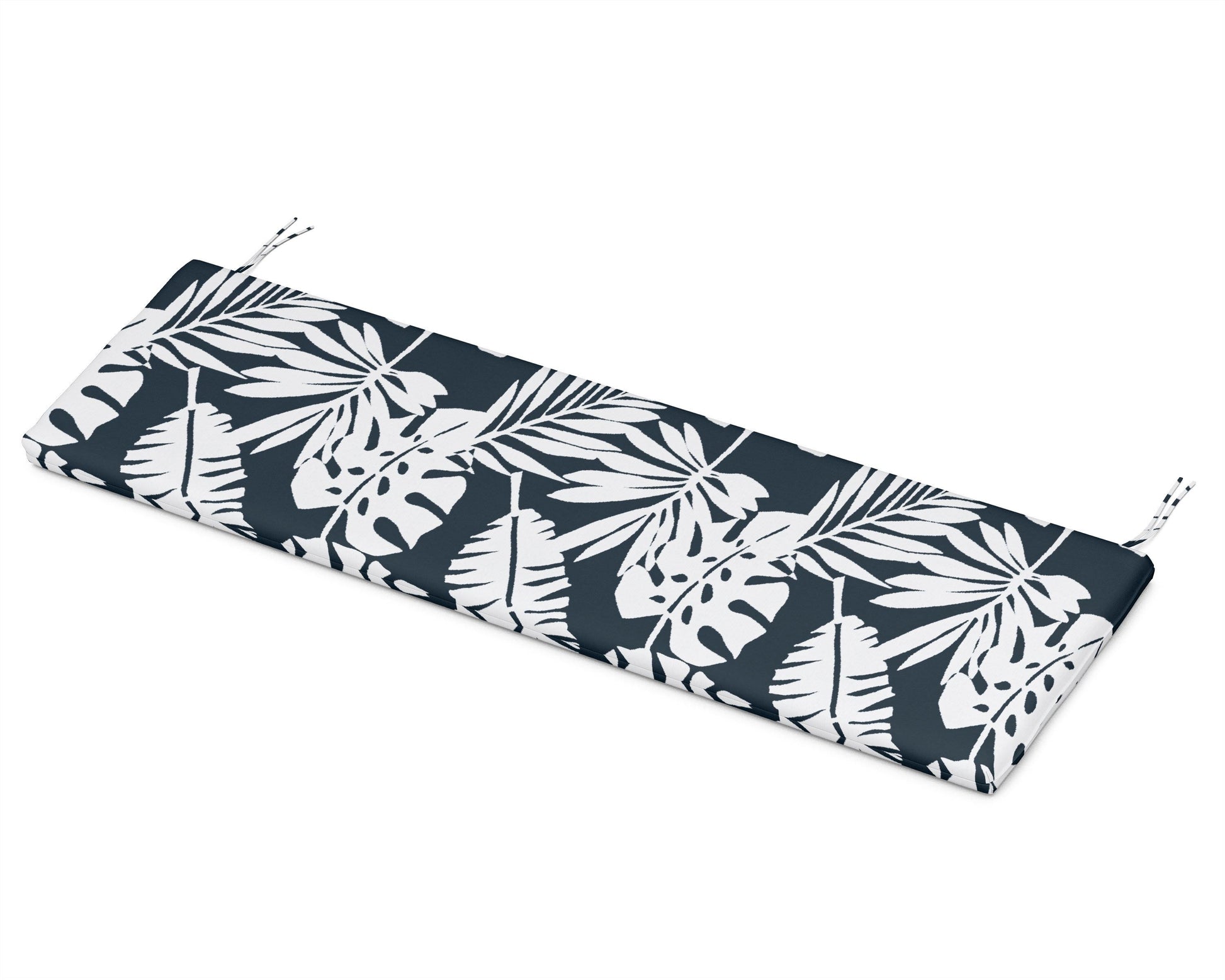 POLYWOOD Bench Seat Cushion - 17.5"D x 55"W x 2.5"H — Leaf Marine Indigo