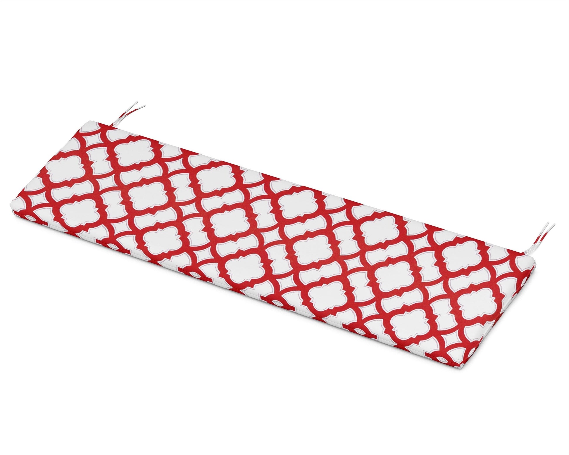 POLYWOOD Bench Seat Cushion - 17.5"D x 55"W x 2.5"H — Trellis Crimson