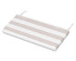 POLYWOOD Bench Seat Cushion - 17.25"D x 43.5"W x 2.5"H — Cabana Stripe Dune Burlap