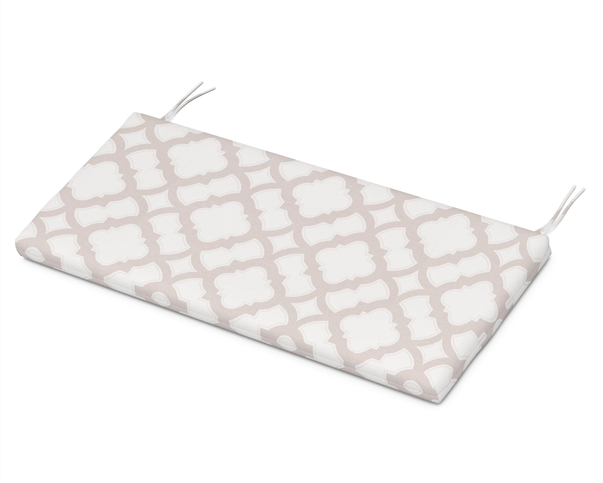POLYWOOD Bench Seat Cushion - 17.75"D x 41"W x 2.5"H — Trellis Dune Burlap