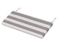 POLYWOOD Bench Seat Cushion - 17.25"D x 43.5"W x 2.5"H — Cabana Stripe Grey Mist