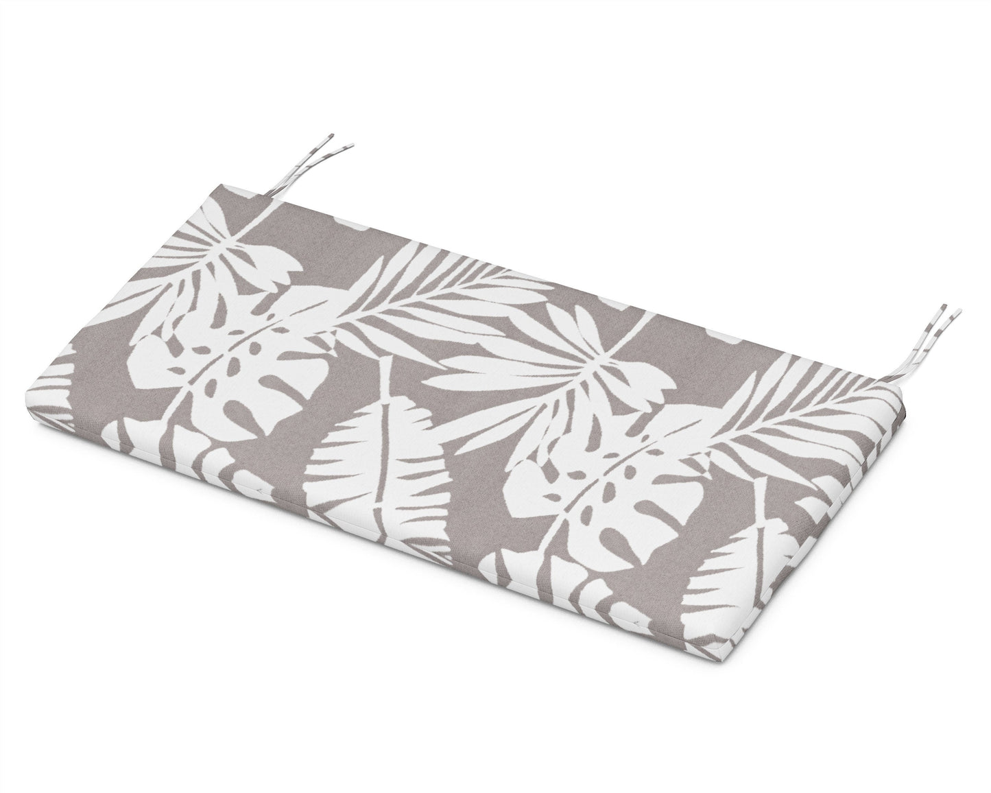 POLYWOOD Bench Seat Cushion - 17"D x 40.5"W x 2.5"H — Leaf Grey Mist