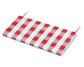 POLYWOOD Bench Seat Cushion - 17.5"D x 45.5"W x 2.5"H — Buffalo Plaid Crimson
