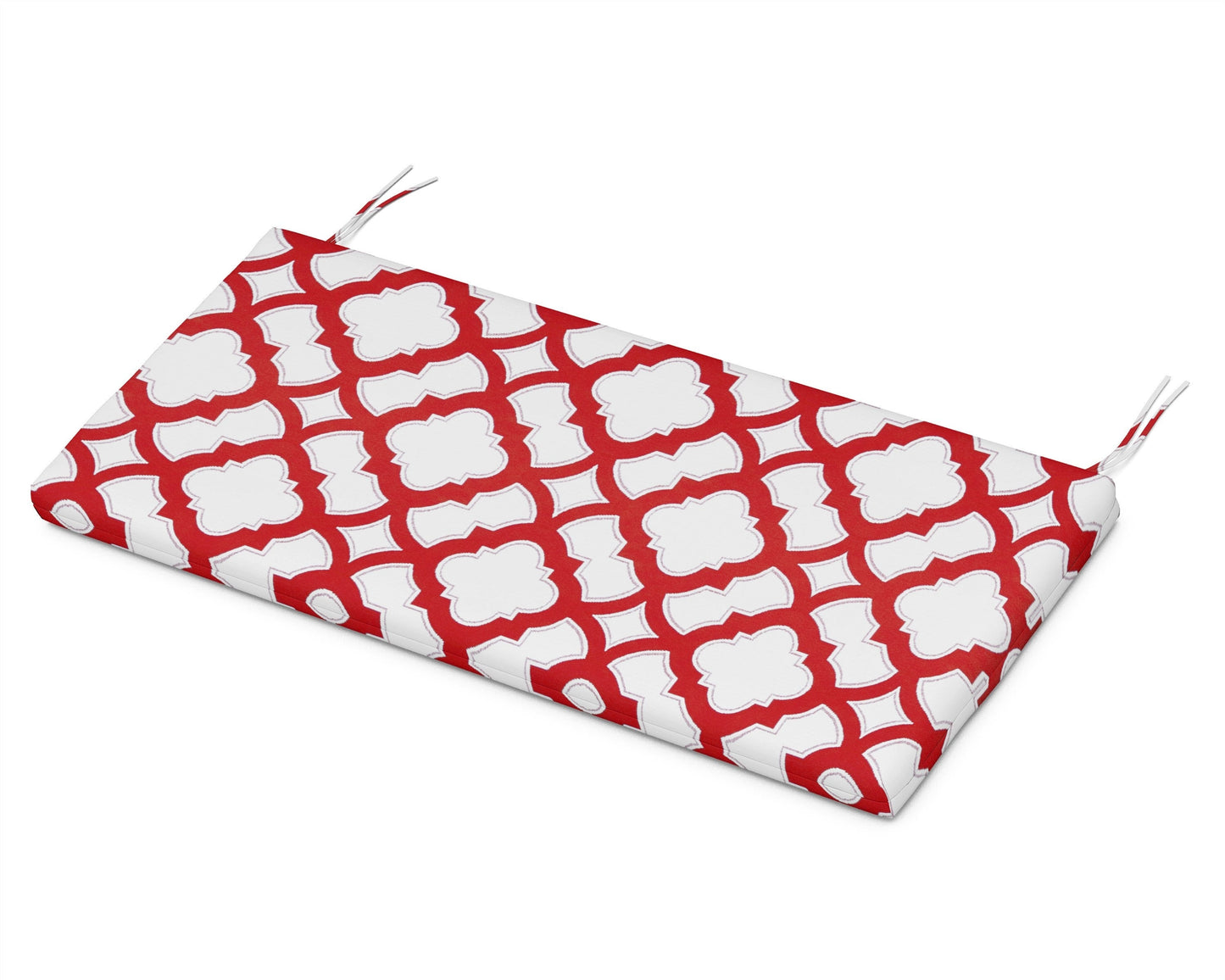 POLYWOOD Bench Seat Cushion - 17.75"D x 41"W x 2.5"H — Trellis Crimson