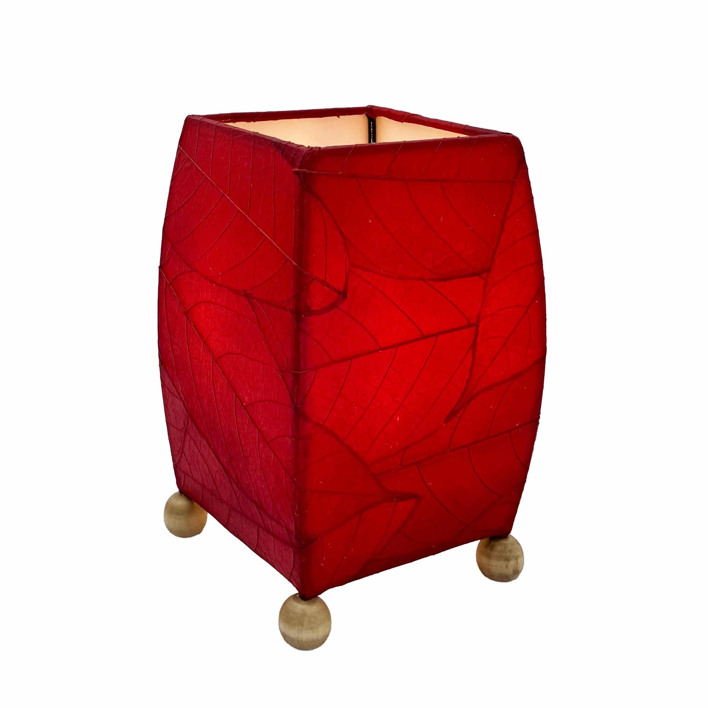 Mini Square Cocoa Leaf Table Lamp