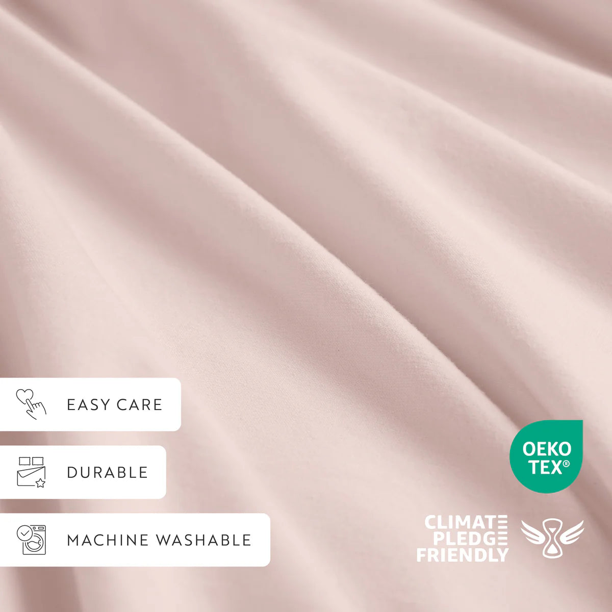 4-Piece 100% Cotton Percale Sheet Set