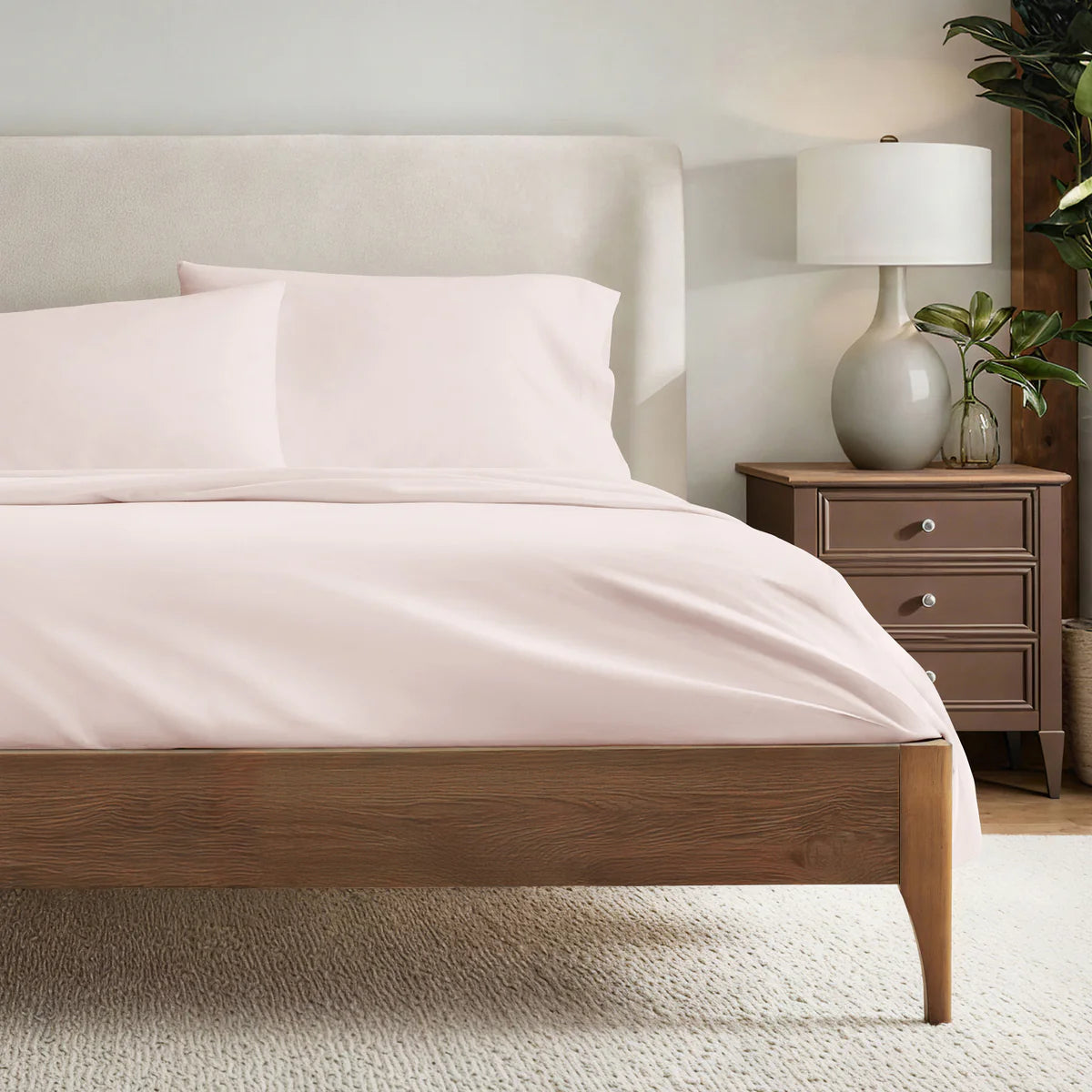 4-Piece 100% Cotton Percale Sheet Set