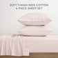 4-Piece 100% Cotton Percale Sheet Set