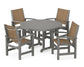Polywood - Coastal 5-Piece Round Farmhouse Dining Set - FREE SHIPPING