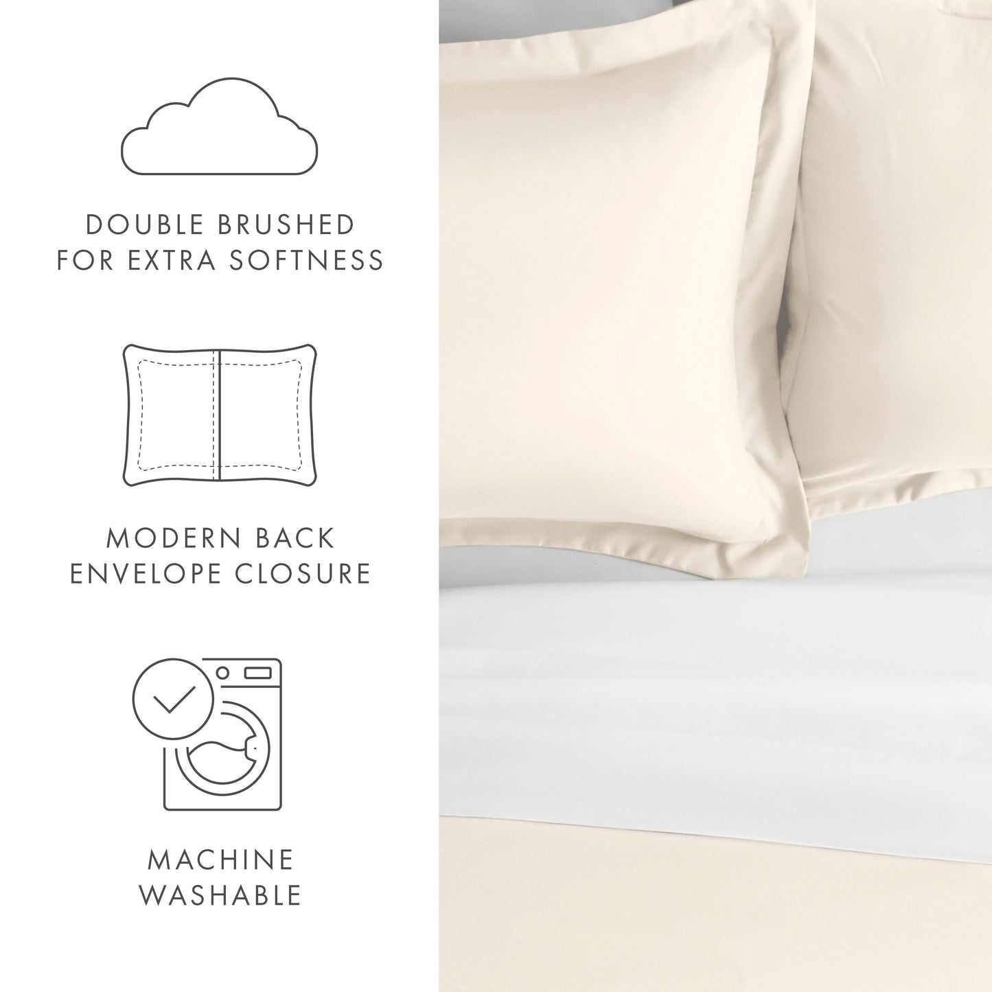 Pillow Shams 2-Pack Microfiber Ultra Soft Bedding