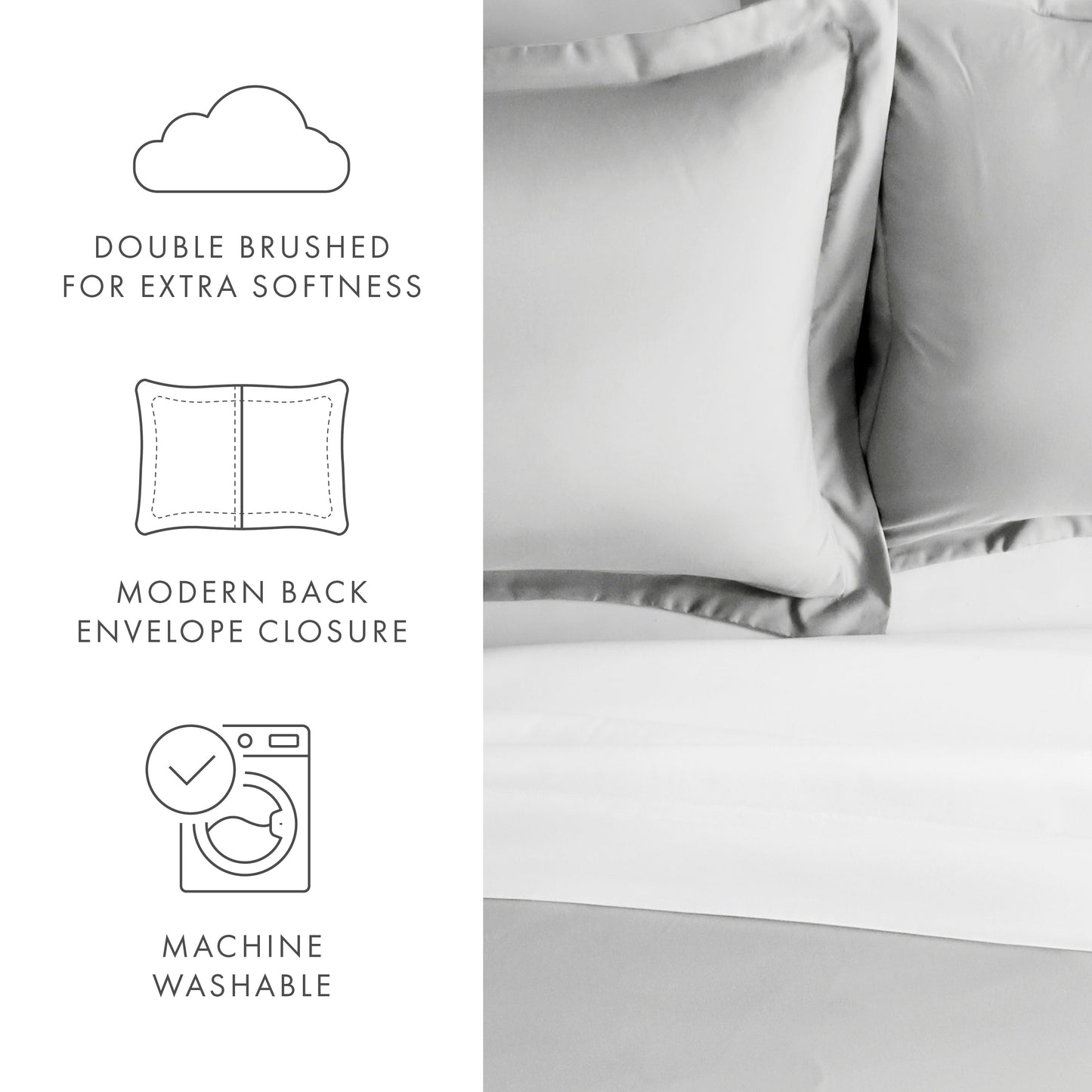 Pillow Shams 2-Pack Microfiber Ultra Soft Bedding