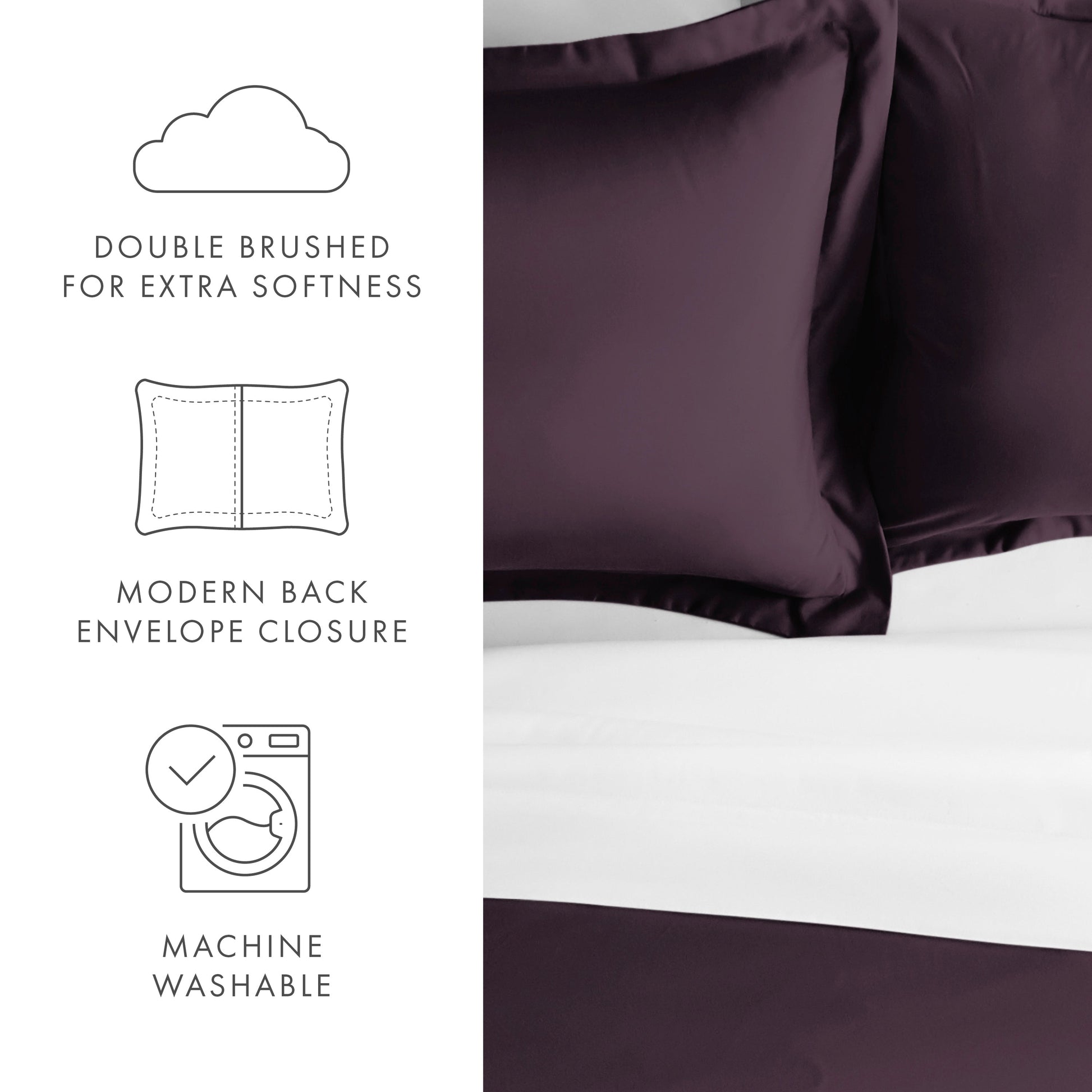 Pillow Shams 2-Pack Microfiber Ultra Soft Bedding